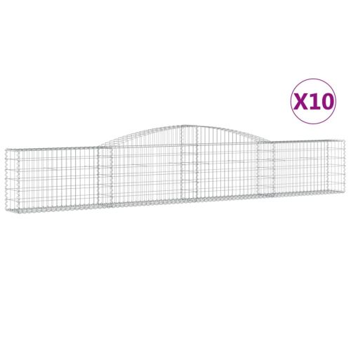 Габионни кошници арка 10 бр 400x30x60/80 см поцинковано желязо