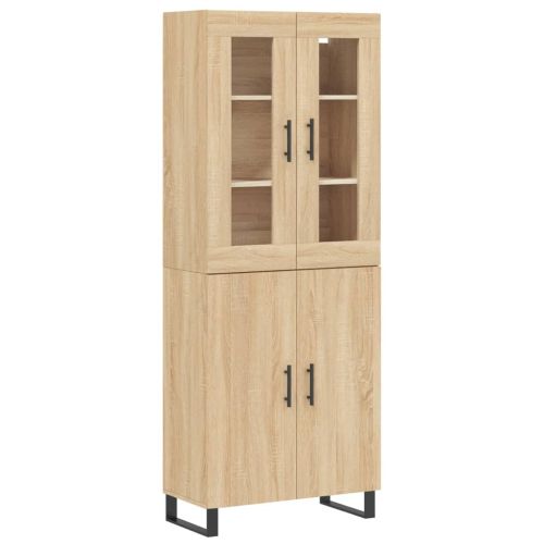 Висок шкаф, дъб сонома, 69,5x34x180 см, инженерно дърво