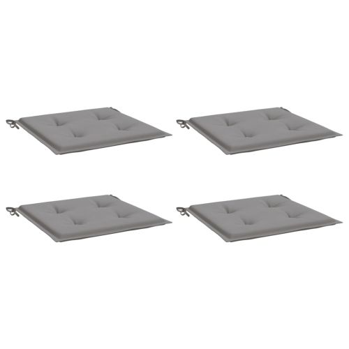 Възглавници за столове 4 бр сиви 50x50x3 см Оксфорд плат