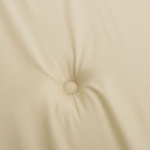 Възглавници за столове с облегалки 6 бр бежови 120x50x3 см плат