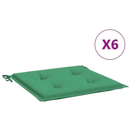 Възглавници за столове 6 бр зелени 50x50x4 см Оксфорд плат