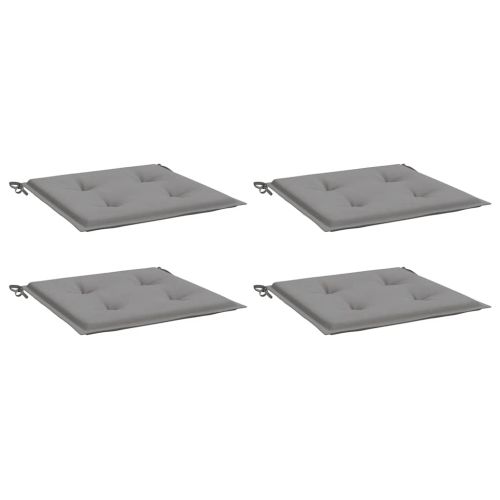 Възглавници за столове 4 бр сиви 40x40x3 см Оксфорд плат