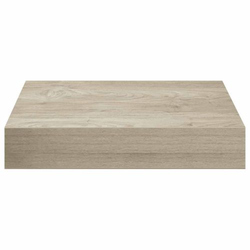 Окачен стенен рафт, дъб, 23x23,5x3,8 см, МДФ