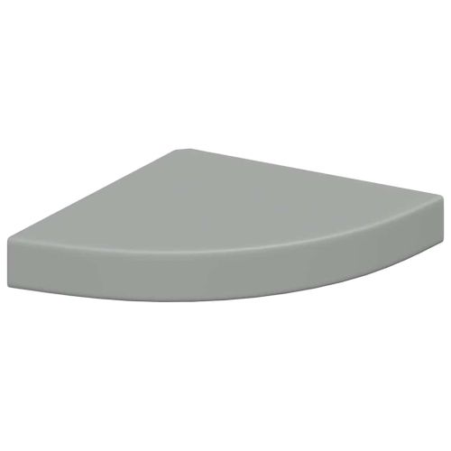 323903 Floating Corner Shelves 4 pcs Grey 25x25x3,8 cm MDF