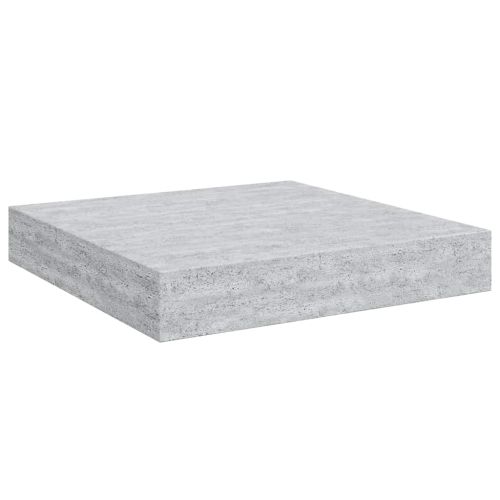 Окачени стенни рафтове, 2 бр, бетонно сиви, 23x23,5x3,8 см, МДФ