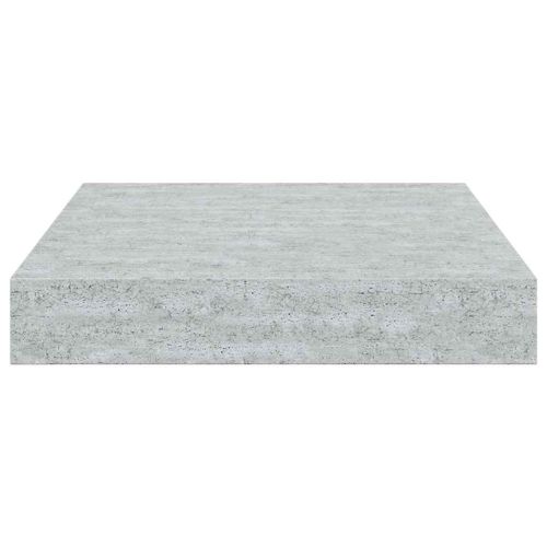 Окачени стенни рафтове, 2 бр, бетонно сиви, 23x23,5x3,8 см, МДФ