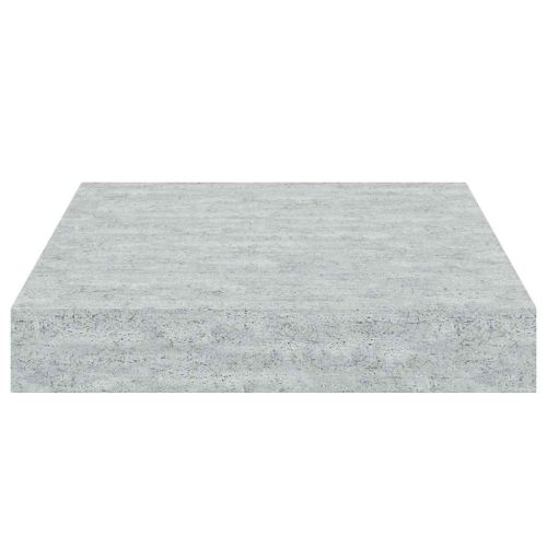 Окачени стенни рафтове, 2 бр, бетонно сиви, 23x23,5x3,8 см, МДФ