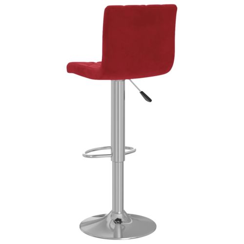 Бар табуретки, 2 бр, виненочервени, кадифе