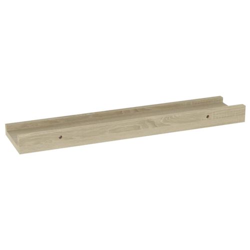 Стенни рафтове, 4 бр, сонома дъб, 40x9x3 см