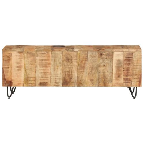 ТВ шкаф, 110x30x40 см, масивно мангово дърво