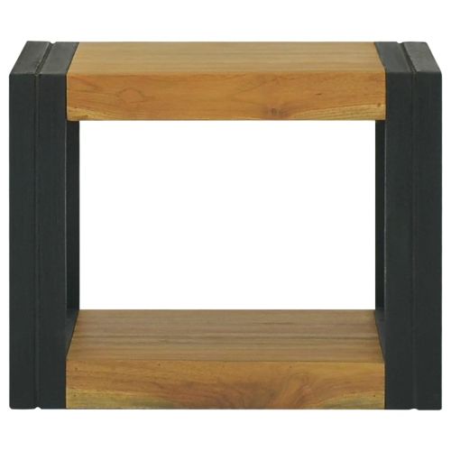 Стенен шкаф за баня, 45x45x35 см, тиково дърво масив