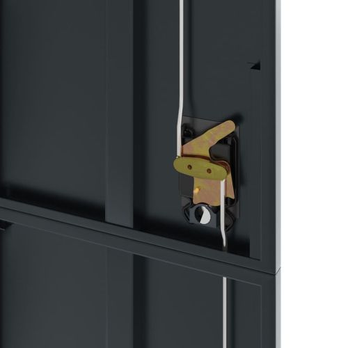 Шкаф за папки антрацит 90x40x200 см стомана