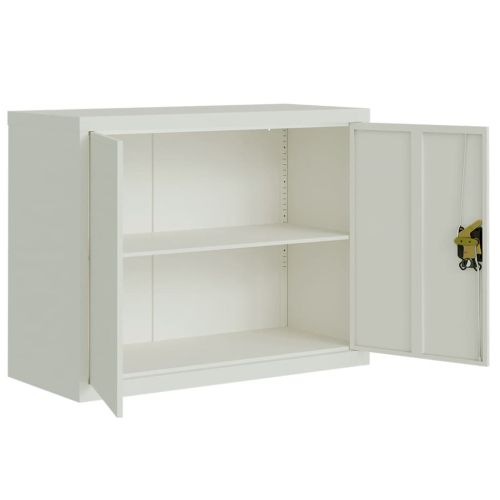 Шкаф за папки светлосив 90x40x70 см стомана
