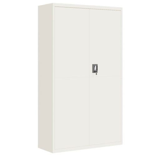 Шкаф за папки бял 105x40x180 см стомана