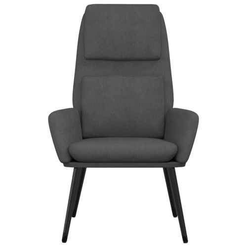 Релакс стол, тъмносив, текстил