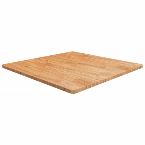 Квадратен плот за маса, светлокафяв, 90x90x2,5 см, дъб масив