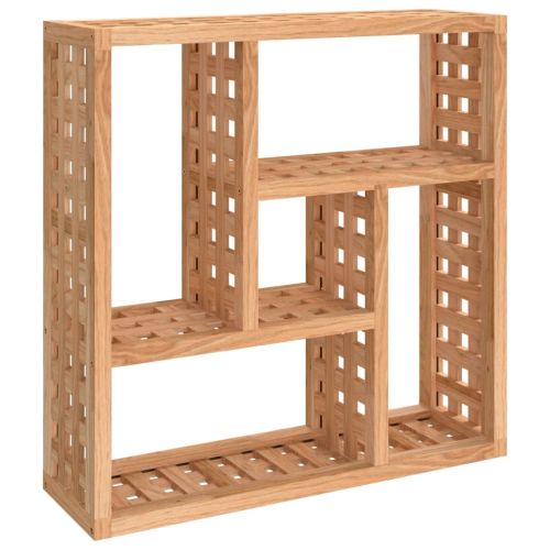 Стенен рафт 49x15x49 см орехово дърво масив