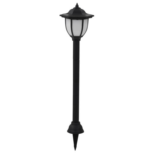 Градински соларни лампи, 3 бр, LED, черни