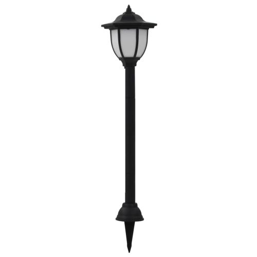 Градински соларни лампи, 3 бр, LED, черни