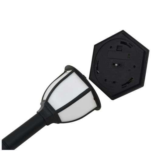 Градински соларни лампи, 3 бр, LED, черни