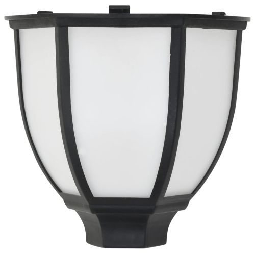 Градински соларни лампи, 3 бр, LED, черни