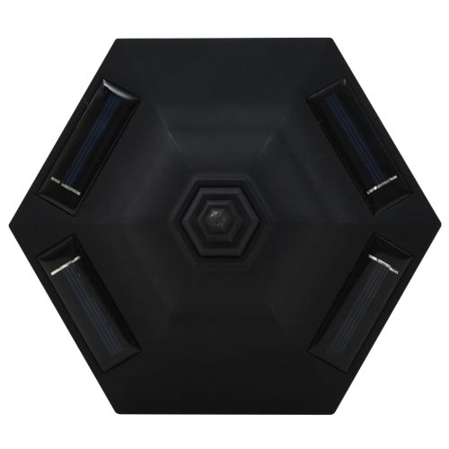 Градински соларни лампи, 3 бр, LED, черни