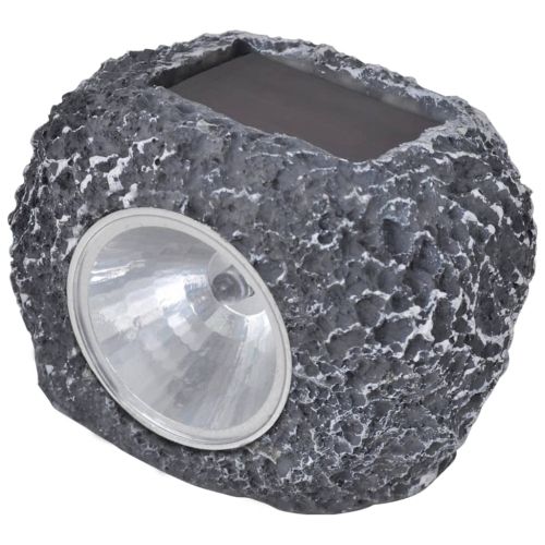 Соларни LED лампи с форма на камъни 12 бр