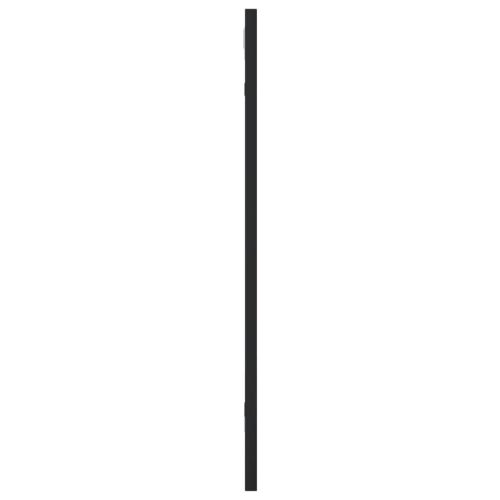 Стенно огледало, черно, 30x60 см, правоъгълно, желязо