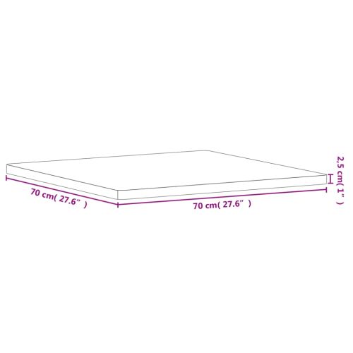 Плот за маса 70x70x2,5 см квадратен масивен бук