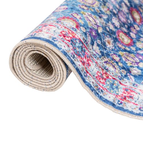 Перящ се килим многоцветен 80x300 см