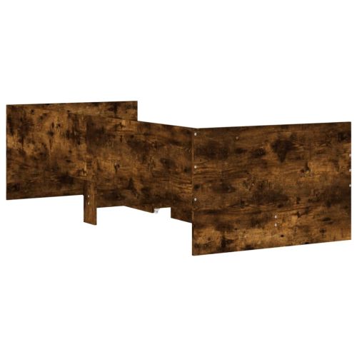 Рамка за легло с чекмеджета опушен дъб 75x190 см Small Single