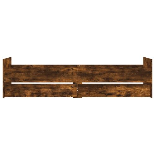 Рамка за легло с чекмеджета опушен дъб 75x190 см Small Single