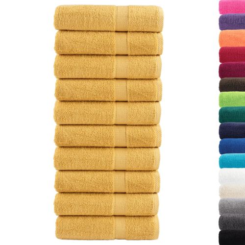 Премиум хавлиени кърпи SOLUND 10 бр злато 100x150 см 600 gsm
