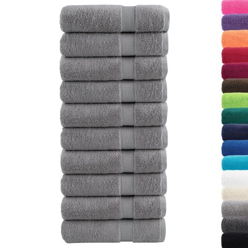 Премиум кърпи за ръце SOLUND 10 бр сиви 50x100 см 600 gsm