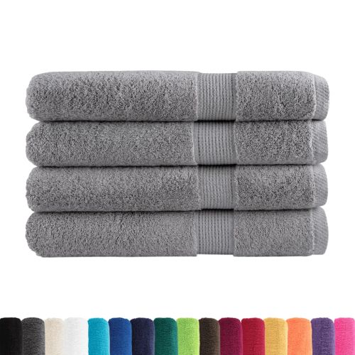 Премиум кърпи SOLUND 4 бр сиви 100x200 см 600 gsm