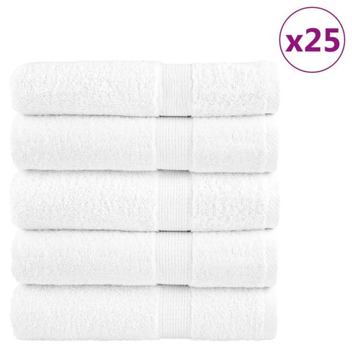 Премиум кърпи за баня SOLUND 25 бр бели 70x140 см 600 gsm