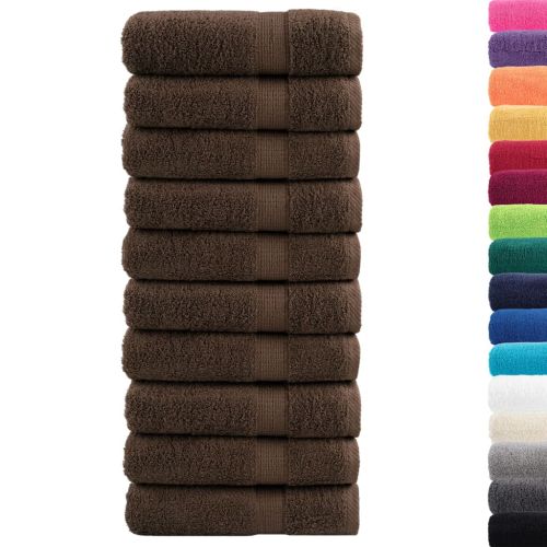 Премиум кърпи за ръце SOLUND 10 бр кафяви 50x100 см 600 gsm