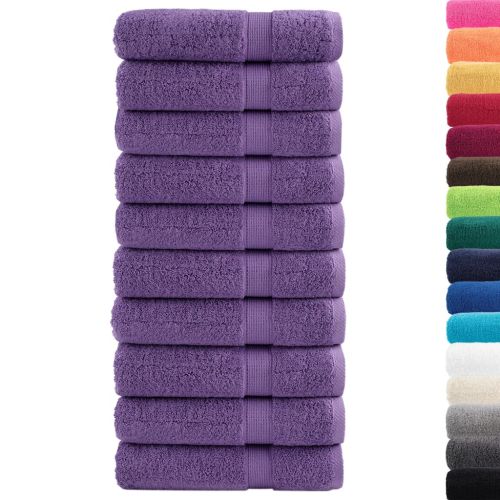 Премиум кърпи за баня SOLUND 10 бр лилави 70x140 см 600 gsm