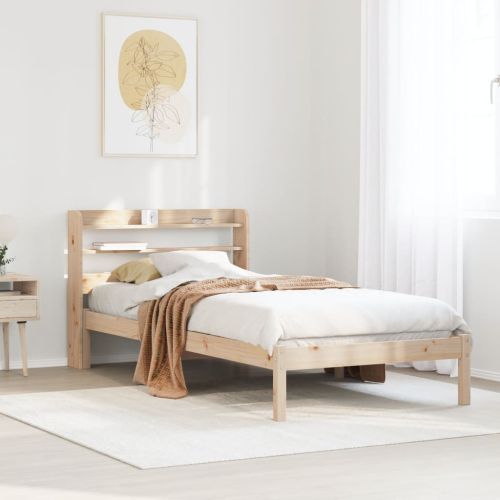 Рамка за легло без матрак, 90x190 см, масивна чамова дървесина