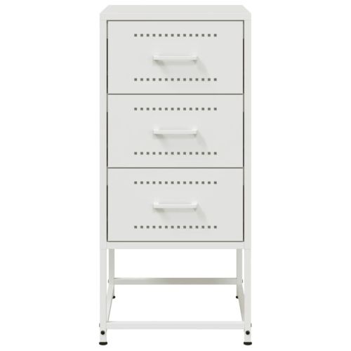 Нощни шкафчета 2 бр бял 36x39x78 см стомана