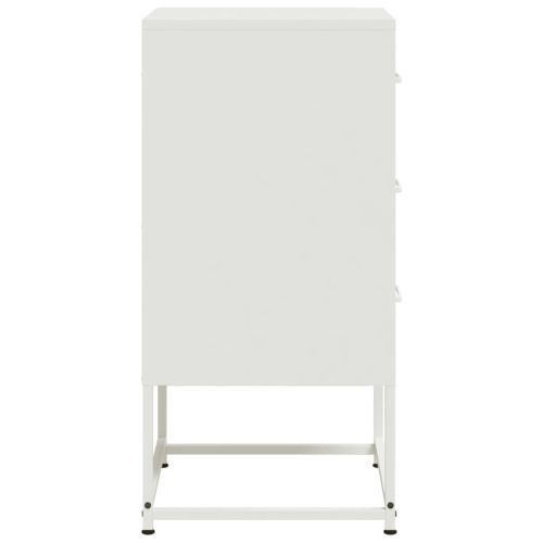 Нощни шкафчета 2 бр бял 36x39x78 см стомана