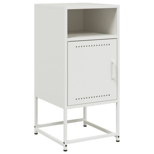 Нощни шкафчета 2 бр бял 36x39x78 см стомана