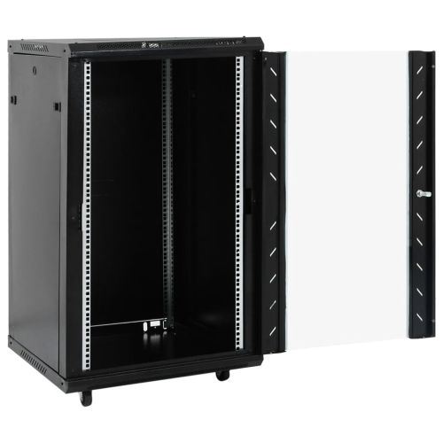 18U сървърен шкаф, 19", IP20, черен, 60x60x100 см