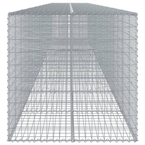 Габионна кошница с капак, 1000x100x100 см, поцинковано желязо