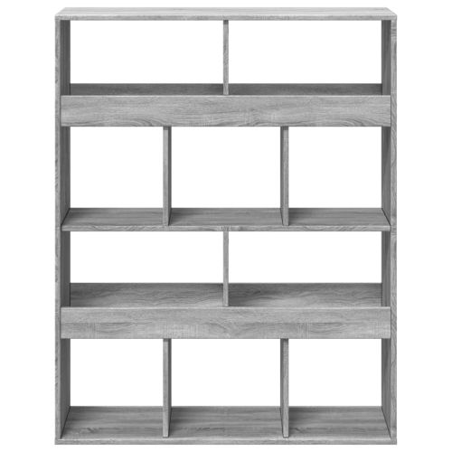 Разделител за стая сив сонома 100x33x125,5 см инженерно дърво