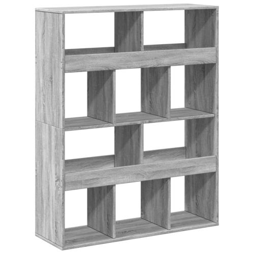 Разделител за стая сив сонома 100x33x125,5 см инженерно дърво