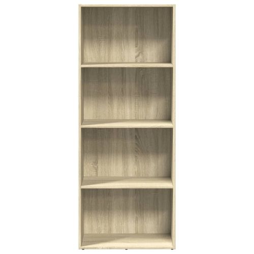 Библиотека, сонома дъб, 60x30x152 см, инженерно дърво