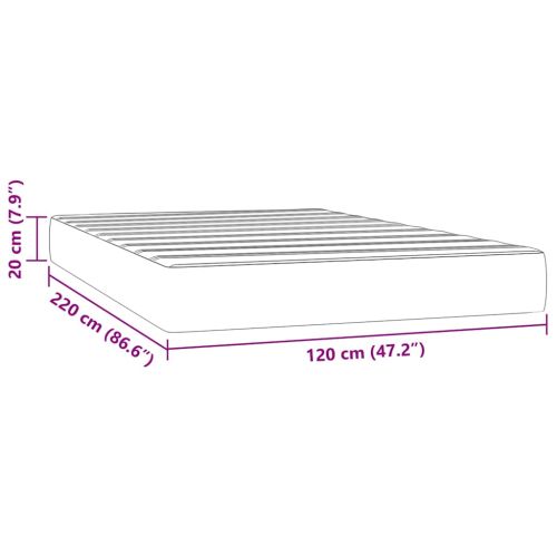 Матрак с покет пружини 120 x 220 x 20 см Черно