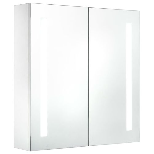 LED шкаф с огледало за баня, 60x14x62 см