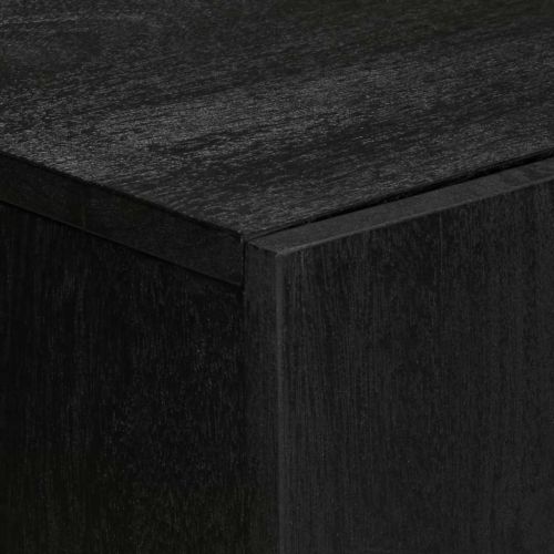Сайдборд, черен, 60x33x75 см, инженерно дърво